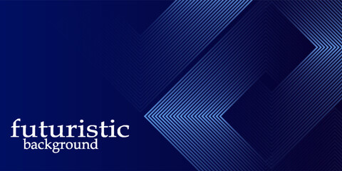 Wall Mural - Dark blue background with hexagon geometric lines pattern. Abstract shiny hexagon lines. Futuristic technology concept