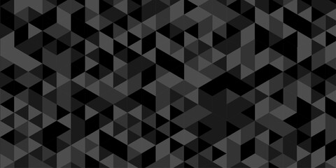 Wall Mural - abstract low polygon cubic black gray black vector poly triangle texture geometric pattern composed 