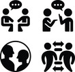 © KYAHE - Conversation Silhouette Pack – People Talking, Gesturing & Connecting Icons