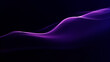 © Vooper - Smooth flowing abstract purple neon wave made of luminous particles on futuristic dark background.