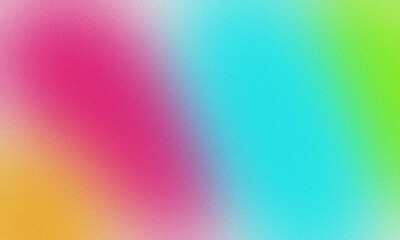 Wall Mural - A vibrant gradient of pink orange blue and green colors creating a smooth and colorful background effect