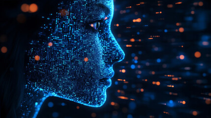 Digital Representation of a Human Profile with Floating Data Points