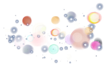 Wall Mural - Christmas Bokeh dust blurred overlay, glowing stars glitter particles shine new year effect, png image 