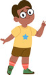 © Mykola Syvak - Boy with Glasses Peace Sign