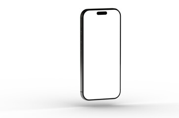 High-quality photo of a modern smartphone with a blank screen, perfect for app presentations or website mockups.