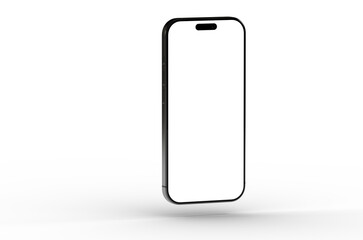 High-quality image of a modern smartphone with a blank screen, perfect for app presentations or website mockups.