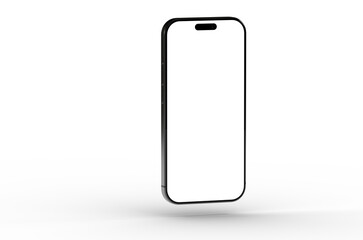High-quality image of a modern smartphone with a blank screen, perfect for app presentations or website mockups.