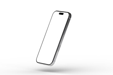 High-quality image of a modern smartphone with a blank screen, perfect for app presentations or website mockups.