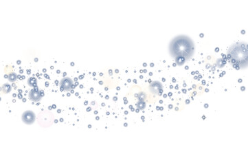 Wall Mural - Christmas Bokeh dust blurred overlay, glowing stars glitter particles shine new year effect, png image 