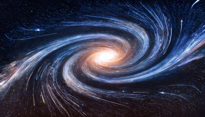 Wall Mural - Swirling Galaxy Displaying Vibrant Colors And Intricate Patterns In Deep Space Capturing The Beauty Of The Universe At Night
