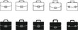 © Najeeb - Business briefcase vector icon set professional office bag art