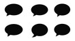 © MdMostafa - Simple black speech bubbles and dialogue boxes arranged in two rows