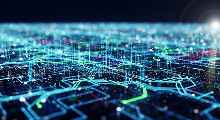 Abstract technology background network connection circuit board