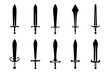 © Vector_Art - various sword weapon blade steel silhouette