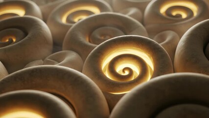 Sandy Swirls Glowing from the Inside Creates an Abstract Optical Illusion