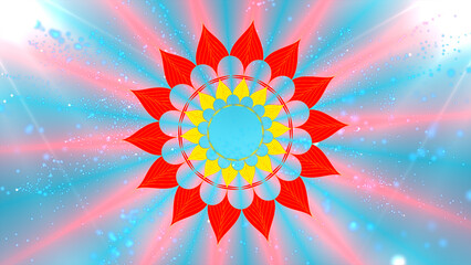Wall Mural - award background waves animation come from center. Bright neon lights motion for glamour concept. 