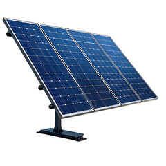 Solar panel array on a stand