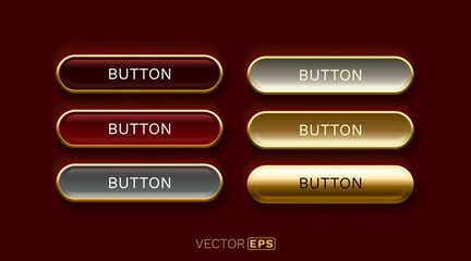 Wall Mural - Button frame label, event bar casino, show signboard. Vector illustration