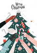 © Rawpixel.com - PNG Festive holiday tree illustration