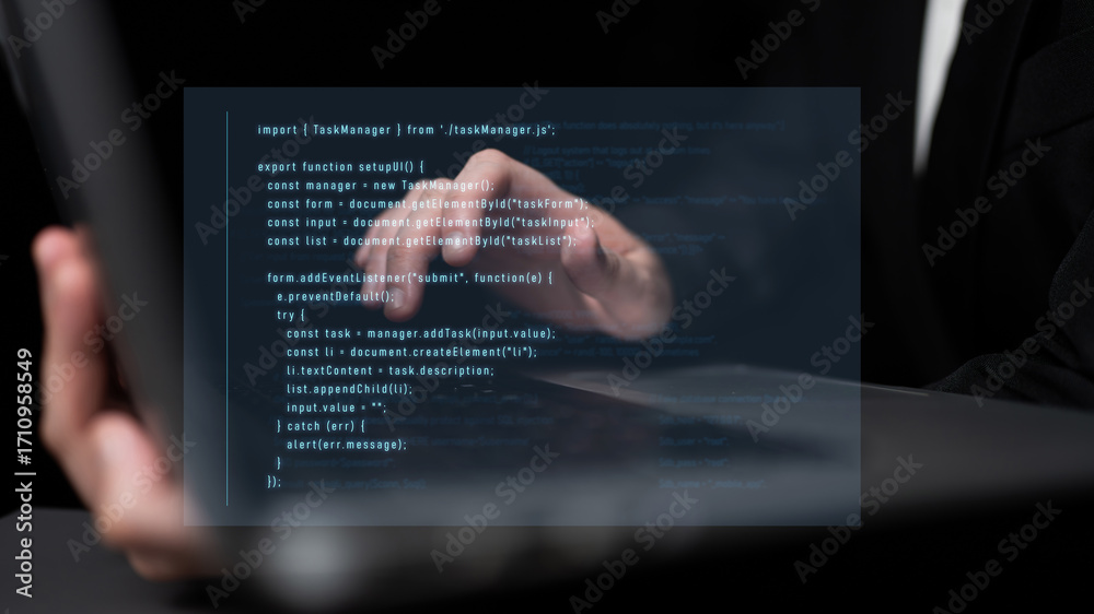 script programming for task manager user interface, handling form ...