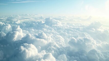 Wall Mural - Clouds seen from an airplane window