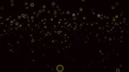 abstract  of moving glowing particles on black background. 3d animation video.. 