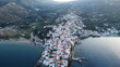 Aerial drone photo of the island of Andros