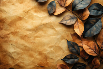 Wall Mural - Minimalist Botanical Design Featuring Organic Leaf Outlines