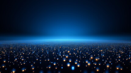 Wall Mural - Blue sky with a large field of stars. The stars are scattered throughout the sky, creating a sense of depth and vastness. The blue sky and stars give off a feeling of wonder and awe