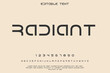 © Mehedi - Modern minimalist sans serif font alphabet and numbers on beige background