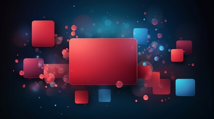 Wall Mural - colorful background with red squares and blue squares. the squares are blurry and overlapping