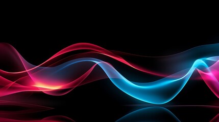 Wall Mural - colorful wave with red, blue and purple colors. the colors are bright and vibrant, creating a sense 