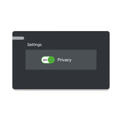 Privacy Setting Toggle Illustration Vector Graphic