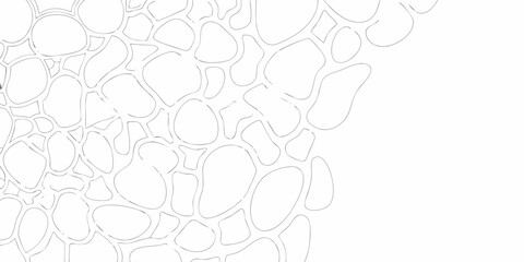 Wall Mural - Abstract organic shapes with irregular lines forming a seamless pattern on a white background