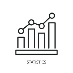 Wall Mural - Statistics thin line vector icons.