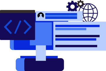  Computer Coding Illustration