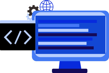  Computer Coding Illustration