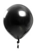 © BersyukurStock - A shiny black balloon tied with a curly ribbon, commonly used for celebrations.