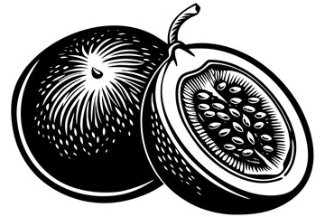 passion fruit on a white background