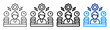 © Naba - Workload Management Icon Different Style Outline Collection Set