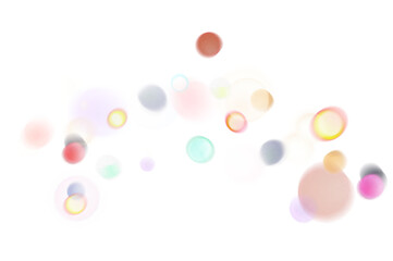Wall Mural - Christmas Bokeh shine blurred cutout on transparent background, shining star dust particles Bokeh shape flares glowing, png image 