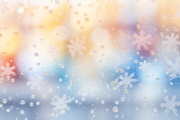 Canvas Print - snow flake window pattern bokeh effect background backgrounds snowflake abstract.