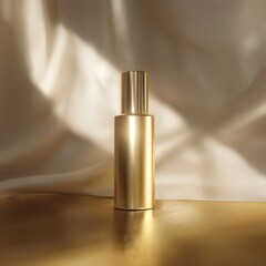 Wall Mural - Minimal Product Display on Brushed Surface with Soft Shadows