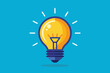© Tanu - Bright light bulb illustration representing creativity and new ideas in a simple design