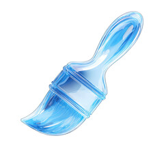 Transparent light blue paintbrush icon
