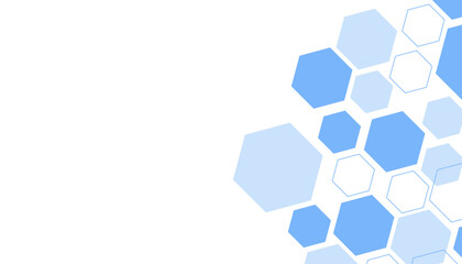 Abstract blue hexagon shape for frame illustration design