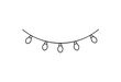 © Mr. Stocker - Simple outline of hanging string lights with five bulbs - stock vector