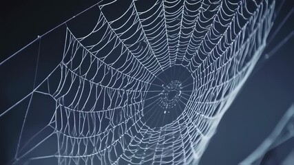 Detailed close-up of a spiderweb
