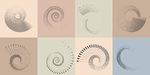 Wall Mural - sprayed black spiral.graffiti art design . noise dispersion circle logo . spray effect .grunge, grai