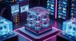 © BUDI - Futuristic server cluster with glowing components
